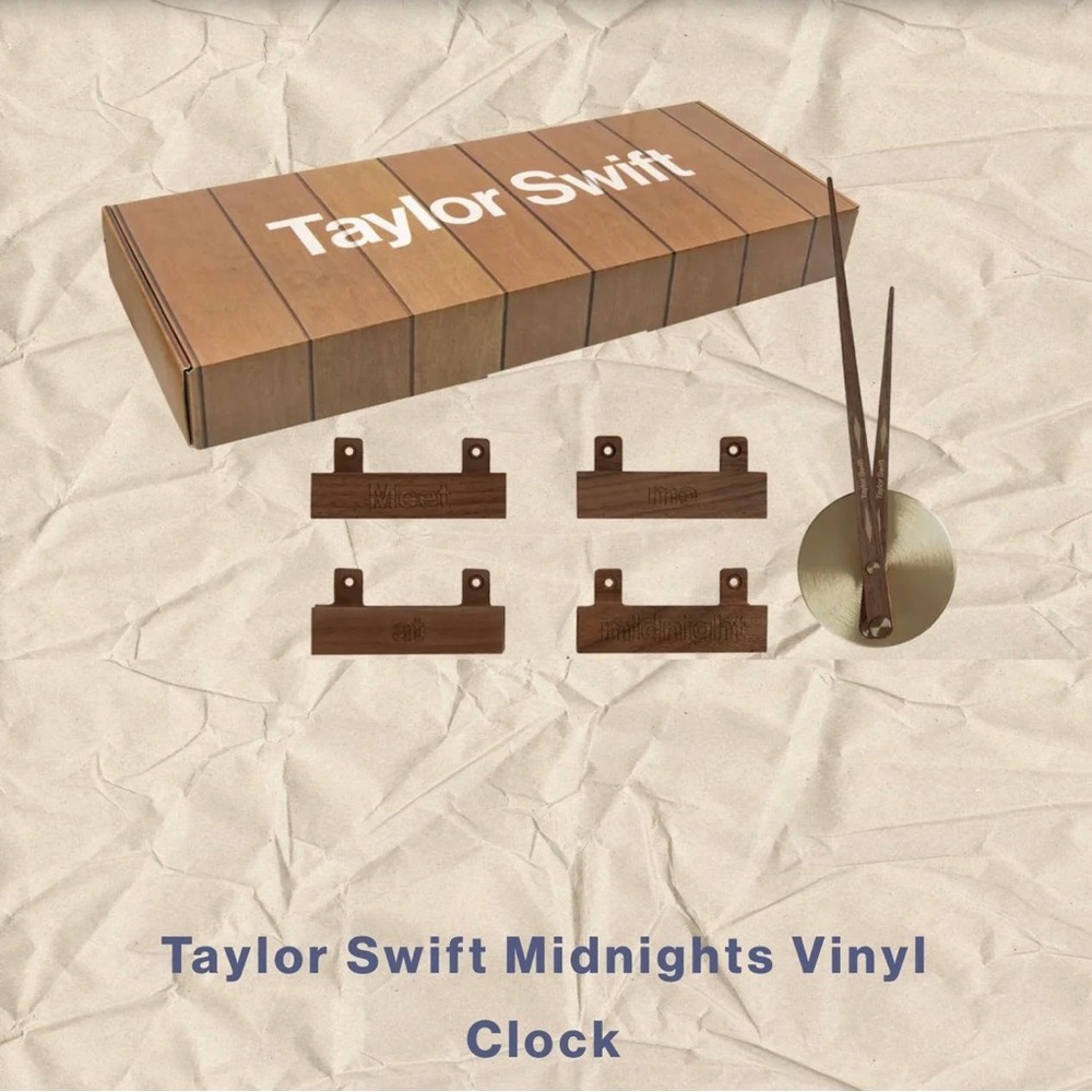 Taylor Swift Midnights Vinyl Clock parts new in box (NO VINYLS)